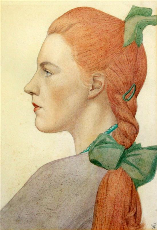 Thomas Capel Walton Smith (Exh. 1922-38) Head studies of young ladies largest 13 x 9.25in.